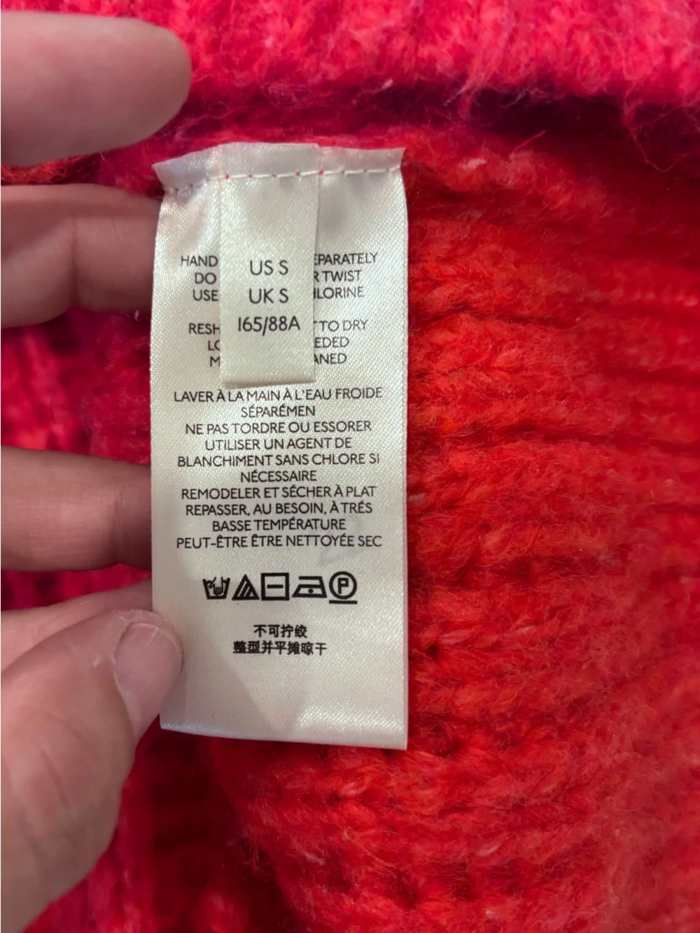 FREE PEOPLE Carter Pullover Sweater In Red Hot size small